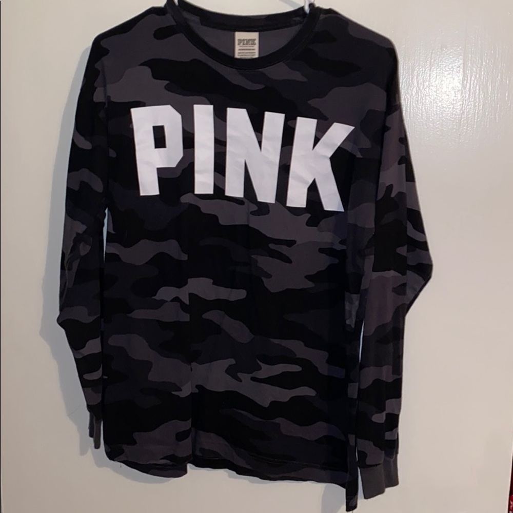 Pink long sleeve campus tee
